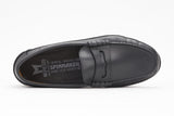 Mephisto Men's Cap Vert Black Smooth 4900 penny loafer top view