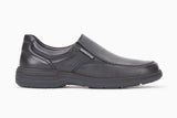 Mephisto Men's Davy Black Leather Slip-On Waterproof Loafer Side View