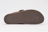Mephisto Women's Helen Tan Grain 4442 cork foot-bed buckle slide sandal bottom view