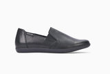 Mephisto Women's Korie Slip On Loafer Black Silk Side View