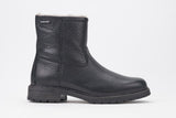 Mephisto Men's Leonardo waterproof shearling lined slip on boot black side view