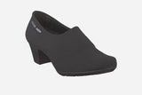 Mephisto Women's Mila GT black Stretch 7400  Gore-Tex elasticized microfiber dress shoe front view