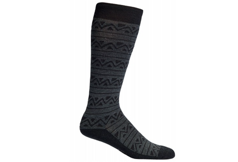 Tribal Compression Sock - Charcoal/Black