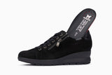 Mephisto Women's Prima Ez-zip lace up walking shoe black nubuck insole view