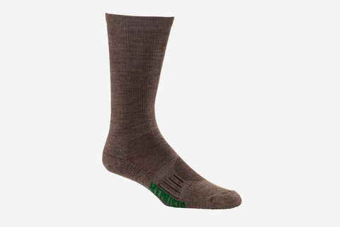 Mephisto Men's Seattle Merino Wool Sock Bark mid calf profile view