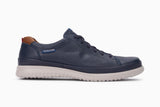 Mephisto Men's Thomas Light Weight Walking Shoe Navy Lace Up Side View